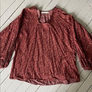 Hackwith Design House Blouse, Mahogany Floral